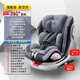 俏貝比（Qiaobeibi）兒童安全座椅汽車用0-4歲-12歲嬰兒寶寶360度旋轉(zhuǎn)躺ISOFIX硬接口 星空灰旗艦版【360度旋轉(zhuǎn)+雙接口