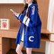 七小鋪潮牌慵懶風(fēng)連帽毛衣開(kāi)衫女中長(zhǎng)款2024新款春秋季韓版寬松針織外套 藍(lán)色 均碼【建議85-155斤】