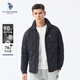 U.S. POLO ASSN.輕薄羽絨服男士立領(lǐng)白鴨絨冬季保暖外套短款男裝 黑色 XL 