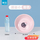 茶花（CHAHUA）加厚塑料抑菌抗菌洗臉盆家用寶寶嬰兒臉盆大小號(hào) 精益方盆圓盆 抑菌圓盆#-粉色（直徑26-27CM）