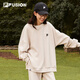 FILA FUSION斐樂潮牌情侶款套頭衛(wèi)衣秋簡約寬松針織上衣可選加絨 藊豆灰-BG S