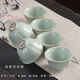 汝窯茶杯汝窯品茗杯哥窯茶杯陶瓷功夫紫砂冰裂紋小茶杯開(kāi)片禮品單杯 6個(gè)裝 汝窯百合杯6個(gè)裝