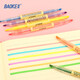 寶克（BAOKE）熒光筆 彩色學(xué)生標記筆 學(xué)習重點(diǎn)標識筆 手賬涂鴉繪畫(huà)彩色記號筆 學(xué)習用品 文具 雙頭熒光筆 6色套裝 MP4907 包郵
