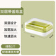 茶花（CHAHUA）瀝水肥皂盒家用北歐創(chuàng  )意大號皂架浴室塑料簡(jiǎn)約歐式雙層香皂盒 帶蓋雙層綠色1只