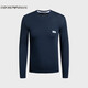 阿瑪尼EMPORIO ARMANI【禮物】EAU男裝LOGO繡標長(cháng)袖T恤