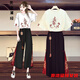 奧洛黛婭漢服女中國風(fēng)改良傳統日常漢服單/套裝女新款女裝夏季中國風(fēng)漢服 白色上衣+闊腿褲 【套裝】 XL 【建議120-140斤】