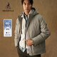 beanpole90%鵝絨 濱波秋冬男士休閑優(yōu)雅黑色可拆卸帽羽絨服 灰色 XL 185/100A