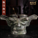 銅鈺緣【三星堆】博物館藏品文創(chuàng)紀(jì)念品青銅立人面具人像考古玩具擺件 縱目面具