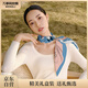 萬事利WENSLI真絲絲巾桑蠶絲女方巾63cm送媽媽生日禮物絲巾禮盒  玉蘭賦