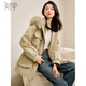 初申秋冬棉服女時(shí)尚毛領(lǐng)連帽收腰顯瘦厚款保暖派克服外套S144M1012