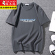 啄木鳥(niǎo)（TUCANO）胖子短袖T恤男大碼純棉衣服加肥加大寬松體恤夏季男裝上衣打底衫 鐵灰橫標 6XL 230-250斤