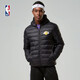 NBA 湖人隊連帽羽絨服 籃球運動時尚休閑保暖羽絨服 騰訊體育 L