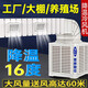 普林勒仕工業(yè)冷風機水空調環(huán)保水冷空調養(yǎng)殖場工廠房商用大面積降溫掛外墻工業(yè)空調扇制冷風扇 定速2.2kw/380v 高配款【16cm水簾/全新防腐扇葉