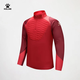 卡爾美（KELME）套頭衫男秋季新款足球訓練服跑步衛衣半拉鏈夾棉上衣 紅色 2XL 