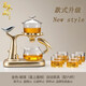 SUMO EGGS懶人泡茶神器玻璃半全自動(dòng)功夫茶具套裝家用整套輕奢高檔泡茶壺 玻璃自動(dòng)泡茶器+六杯（觀山杯）