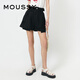 moussy 秋季女裝新款花苞腰頭剪裁設計全棉休閑短褲028GS230-0110 020黑色 S 00001
