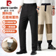 皮爾卡丹（pierre cardin）七夕情人節(jié)禮物棉褲秋冬款男褲子休閑服長褲直筒合身加厚保暖商務(wù)