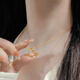 瑞諾黃金蛇骨愛心項鏈女999足金蛇骨鏈套鏈生日生日禮物送女友 項鏈包裝禮盒定金