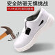 極潮無(wú)塵車(chē)間PU鞋白色安全鞋防砸透氣涼鞋靜電防滑鋼頭勞保 白色涼鞋【防砸防靜電】 40