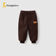 童泰（TONGTAI）寶寶褲子秋冬季兒童長(cháng)褲男童外出休閑褲女童加厚束口褲童裝 咖啡 120 cm（不可開(kāi)襠）