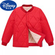迪士尼新款一體棉校服神器童裝羽絨棉服內膽中大男兒童保暖女童外套 紅色 整塊棉不起坨 160 建議身高140-155CM
