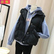 示牧秋冬加棉馬甲女短款秋冬季新款坎肩外套胖厚保暖背心馬夾 黑色 均碼 大號130-140斤