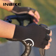 INBIKE公路車騎行手套減震半指短指男女專業(yè)自行車單車騎行黑色L