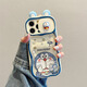 巴蒂尼 卡通哆啦A夢(mèng)適用蘋(píng)果15手機殼iPhone14promax全包防摔13pro硅膠12趣味帶掛繩手腕11可愛(ài) 藍邊單只藍胖子星星 iPhone 14 Pro