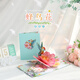 UNIGIFT教師節賀卡3d立體蜂鳥(niǎo)花手工節日祝福精致成品紀念手工卡片送老師 蜂鳥(niǎo)花-幸福美麗 1個(gè)