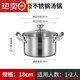 德國進口品質316不銹鋼湯鍋一體成型加深304食品級家用大雙耳鍋奶瓶消毒鍋 特厚18CM316湯鍋適1~2人 一體成型【金