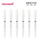 慕那美 monami韓國慕娜美中性筆2091黑色水性筆 筆學(xué)生考試0.5簽字筆 白色筆桿黑芯6支