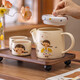 摩登主婦茶壺茶具套裝陶瓷下午茶可愛(ài)茶具喬遷新居生日禮物新婚伴手禮 萌新女孩水具（一壺四杯-800ml） 禮盒包裝