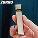佐羅（ZORRO）纖巧煤油打火機砂輪迷你可放煙盒拉絲便攜創(chuàng  )意火機定制禮物男刻字 纖巧黑拉絲 打火機+35ML煤油+火石棉芯