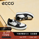 愛(ài)步（ECCO）男鞋休閑鞋 潮流厚底板鞋男熊貓鞋 街頭ACE856824 黑色/灰白色85682450020 42