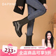 達芙妮官方馬丁靴女加絨2025秋冬爆款煙筒靴子女英倫風(fēng)中筒切爾西女靴 黑色（中筒-5cm跟高） 37