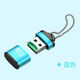 尋膜記（xunmoji）內存迷你型tf卡高速轉換器讀取存儲卡手機內存電腦相機音箱車(chē)載方便攜帶U盤(pán)行車(chē)記錄儀小型USB讀卡 讀卡器USB2.0合金款【藍色】 USB2.0