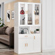 墨尚思酒柜隔斷柜現代簡(jiǎn)約紅酒柜展示柜家用酒架陳列煙柜落地靠墻儲物柜 【六門(mén)兩格】?jì)?yōu)雅暖白色80cm