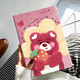 稻草屋iPad2025保護(hù)套ipad11代平板保護(hù)殼Air7 11英寸air5蘋果新款mini7防摔9代10.2外殼卡通全包pro皮套 抱草莓小熊+鋼化膜 iPad 7/8/9代(10.2英寸)