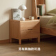 源氏木語(yǔ)實(shí)木床頭柜北歐臥室收納柜現代簡(jiǎn)約儲物柜橡木三抽床邊柜 紅橡木原木色雙抽床頭柜400*350*435mm 整裝