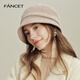 凡飾（FANCET）羊毛漁夫帽女秋冬優(yōu)雅貝雷帽顯臉小保暖圓頂盆帽中秋節禮物送長(cháng)輩