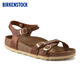 BIRKENSTOCK勃肯德國進(jìn)口女款牛皮革涂油舒適軟木Kumba系踝涼鞋 棕色窄版1021489 37