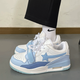 佐館男鞋2026春夏季新款韓版氣墊運動(dòng)鞋輕便透氣休閑鞋百搭星星板鞋女 北卡藍 42