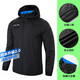 KELME /卡爾美兒童運動(dòng)連帽風(fēng)雨衣戶(hù)外防風(fēng)衣學(xué)生足球訓練外套男女童 黑色 L 160CM【兒童】