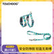 TOUCHDOG它它貓咪牽引繩遛貓繩胸背心式防掙脫工字幼貓鏈子溜貓繩 椰林海灘 S碼【5斤以?xún)?】繩長(cháng)1.2m