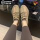 H8奢椰子鞋女350滿天星2025新款情侶男女鞋透氣網(wǎng)面百搭休閑鞋子 臟橙色 38