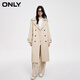 ONLY秋季時(shí)尚百搭雙排扣寬松中長(cháng)款風(fēng)衣外套女|124136022 E10 沙丘沙色 160/80A/S