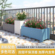 柏菲亞戶(hù)外陽(yáng)臺防腐木花箱庭院長(cháng)方形木質(zhì)花槽花園白色室外花盆組合花盆 曼哈特藍-防腐木高配旗艦款 5-長(cháng)X寬X高：120*40*40cm