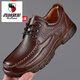 西域駱駝（VANCAMEL）皮鞋男秋季真皮商務(wù)透氣防臭休閑鞋頭層牛皮牛筋底防滑耐磨爸爸鞋 棕色系帶 42