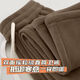 糜嵐（MieLanat）抓絨褲內(nèi)膽雪山雙面搖粒絨褲子穿直筒衛(wèi)褲加絨加厚抓絨冬季男女 卡其色820 2XL 160-179
