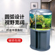 博宇（BOYU）半圓形魚(yú)缸 圓柱水族箱高清玻璃客廳中式金魚(yú)缸園形桌面魚(yú)缸 60半圓魚(yú)缸 銀色不帶柜